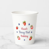 Berry eerste verjaardag papieren bekers (Achterkant)