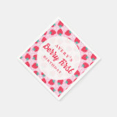 Berry eerste verjaardag Strawberry Daisy Servet (Hoek)