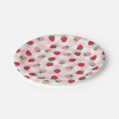 Berry Eerste Verjaardag Strawberry Party Borden Papieren Bordje (Gekanteld)