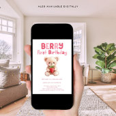 Berry Eerste Verjaardag Teddybeer 1e Verjaardag Kaart