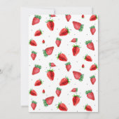 Berry Eerste Verjaardag Uitnodigen, Aardbei Verjaa Kaart (Achterkant)