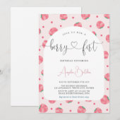 ?Berry Eerste Verjaardag uitnodiging (Voorkant / Achterkant)