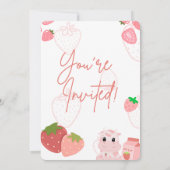 Berry eerste verjaardag uitnodiging (Achterkant)