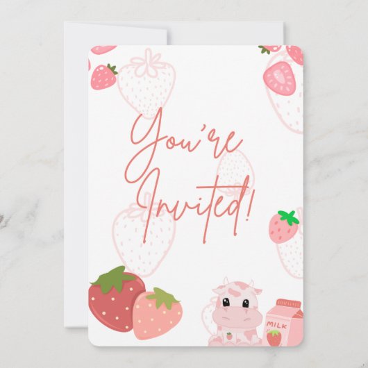 Berry eerste verjaardag uitnodiging (Achterkant)