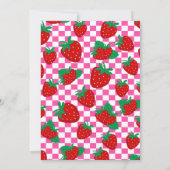 Berry Eerste Verjaardag Uitnodiging Feestje (Achterkant)