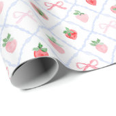 Berry eerste verjaardag waterverf aardbeien cadeaupapier (Rol Hoek)