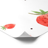 Berry Eerste Verjaardag Welkomstbord Poster (Hoek)