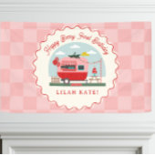 Berry Eerste Verjaardagsfeestje Aardbeiencamper Spandoek