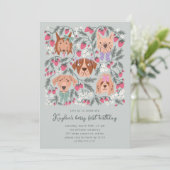 Berry eerste verjaardagsfeestje | Aardbeihonden Kaart (Staand voorkant)