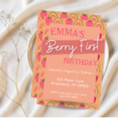 Berry eerste verjaardagsfeestje, eerste verjaardag kaart