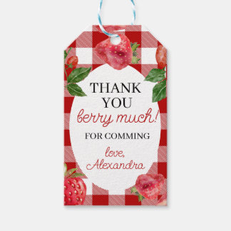 Berry Eerste Verjaardagsfeestje Favor Cadeaulabel