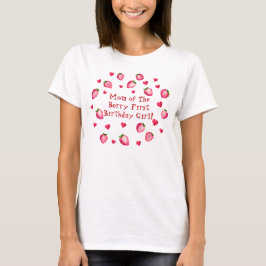 Berry eerste verjaardagsfeestje Strawberry Hearts  T-shirt