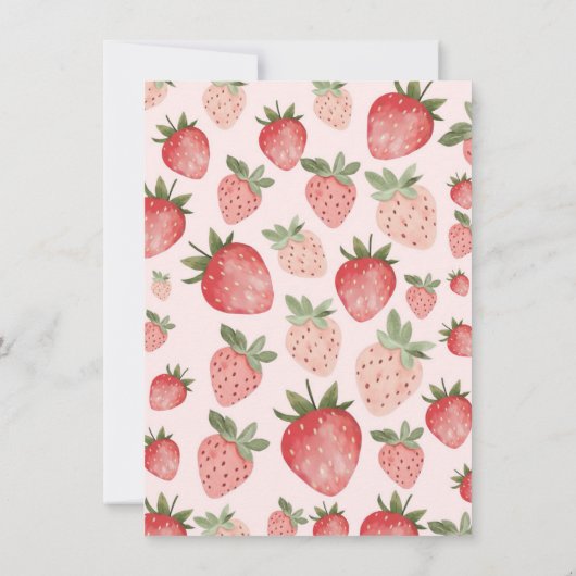 Berry eerste verjaardagsfeestje uitnodiging (Achterkant)