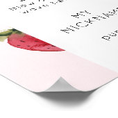 Berry eerste verjaardagsfeestmijlpaal poster (Hoek)