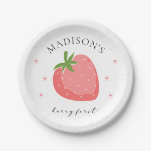 Berry Eerste Verjaardagspapier Borden Aardbeienfee Papieren Bordje