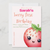 berry eerste verjaardagsuitnodiging kaart (Voorkant)