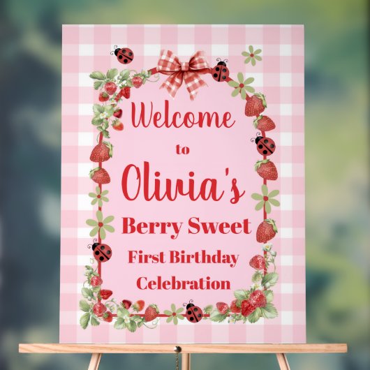 Berry Eerste Welkomstbord Acryl Bord (Neutraal)
