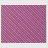 Berry en Blush Diagonale Gestreepte Gift Wrap Cadeaupapier (Vlak)
