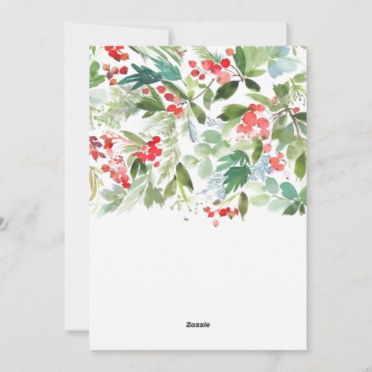 Berry en Greenery Wreath Chalkboard Happy Kwanzaa Feestdagenkaart (Achterkant)