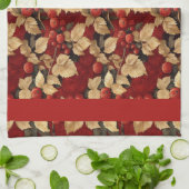 Berry en Leaf Pattern Keukenhanddoek (Gevouwen)