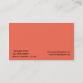 Berry en Papaya Damask Visitekaartje (Achterkant)