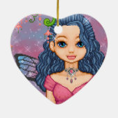 Berry Faery-Ornament Keramisch Ornament (Achterkant)