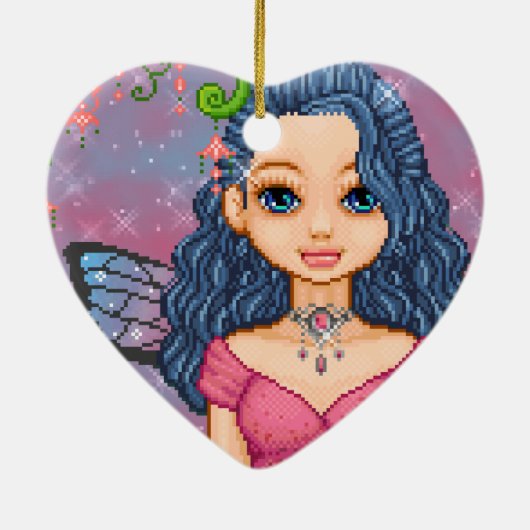 Berry Faery-Ornament Keramisch Ornament (Achterkant)