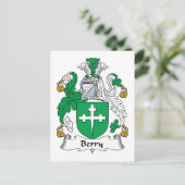 Berry Family Crest Briefkaart (Staand voorkant)