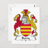 Berry Family Crest Briefkaart (Voorkant / Achterkant)