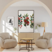 Berry Festive - Lush Winterberry Branches Poster