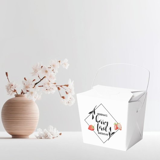 Berry First | 1e verjaardag | Aardbei | Modern Bedankdoosjes