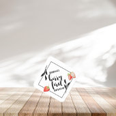 Berry First | 1e verjaardag | Aardbei | Modern Kartonnen Onderzetters