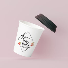 Berry First | 1e verjaardag | Aardbei | Modern Papieren Bekers