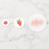 Berry First | 1e verjaardag | Aardbei | Partij Confetti (Voorkanten)