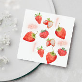 Berry First | 1e verjaardag | Aardbei | Patroon Servet