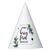 Berry First | 1e verjaardag | Blueberry Modern Feesthoedjes (Voorkant)
