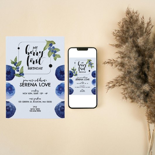 Berry First | 1e verjaardag | bosbes | Blauw Kaart