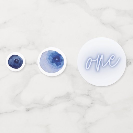 Berry First | 1e verjaardag | bosbes | Partij Confetti (Voorkanten)