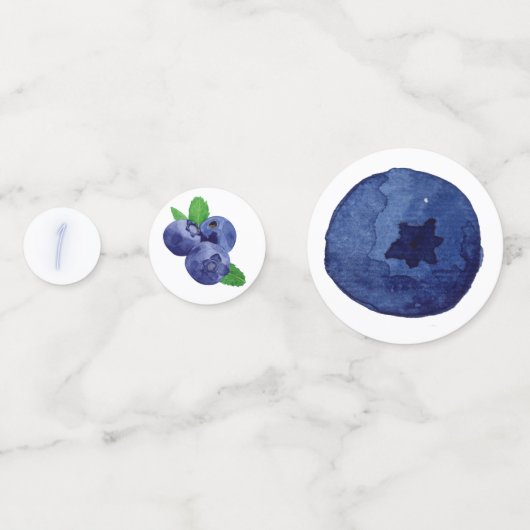 Berry First | 1e verjaardag | bosbes | Partij Confetti (Achterkanten)