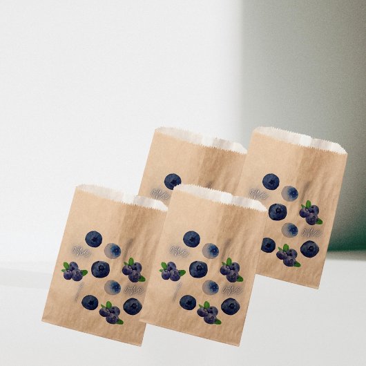 Berry First | 1e verjaardag | bosbes | Patroon Bedankzakje