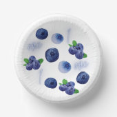 Berry First | 1e verjaardag | bosbes | Patroon Papieren Kommen (Voorkant)