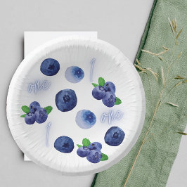 Berry First | 1e verjaardag | bosbes | Patroon Papieren Kommen