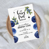 Berry First | 1e verjaardag | bosbes | Wit Kaart