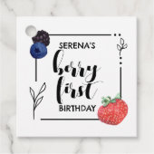 Berry First | 1e verjaardag | Gemengde bessen | Mi Bedankjes Labels (Voorkant)