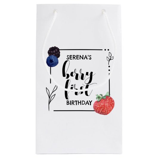 Berry First | 1e verjaardag | Gemengde bessen | Mi Klein Cadeauzakje (Achterkant)