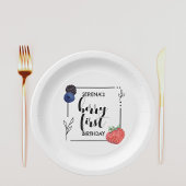 Berry First | 1e verjaardag | Gemengde bessen | Mi Papieren Bordje