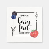 Berry First | 1e verjaardag | Gemengde bessen | Mi Servet (Voorkant)