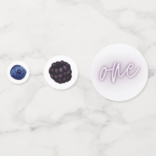 Berry First | 1e verjaardag | Gemengde bessen | Pa Confetti (Voorkanten)