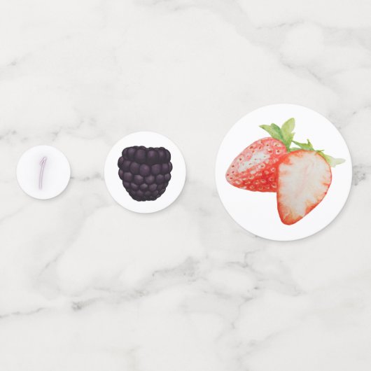 Berry First | 1e verjaardag | Gemengde bessen | Pa Confetti (Achterkanten)