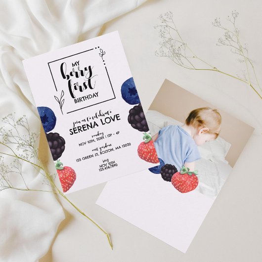 Berry First | 1e verjaardag | Gemengde bessen | PA Kaart